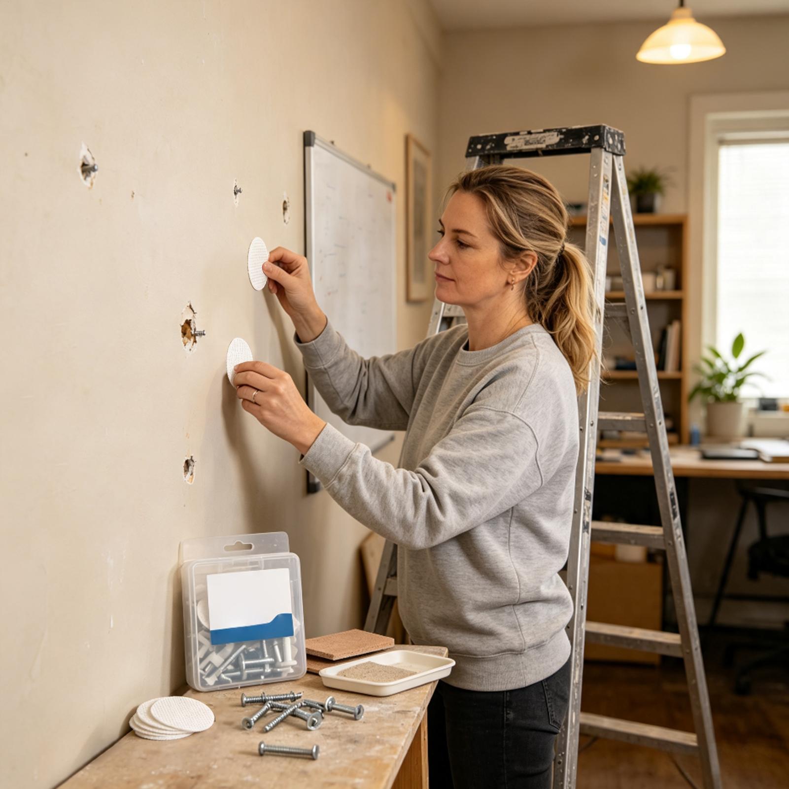 Home Bathroom Repair - Drywall Patch Kit 50 Pieces Drywall