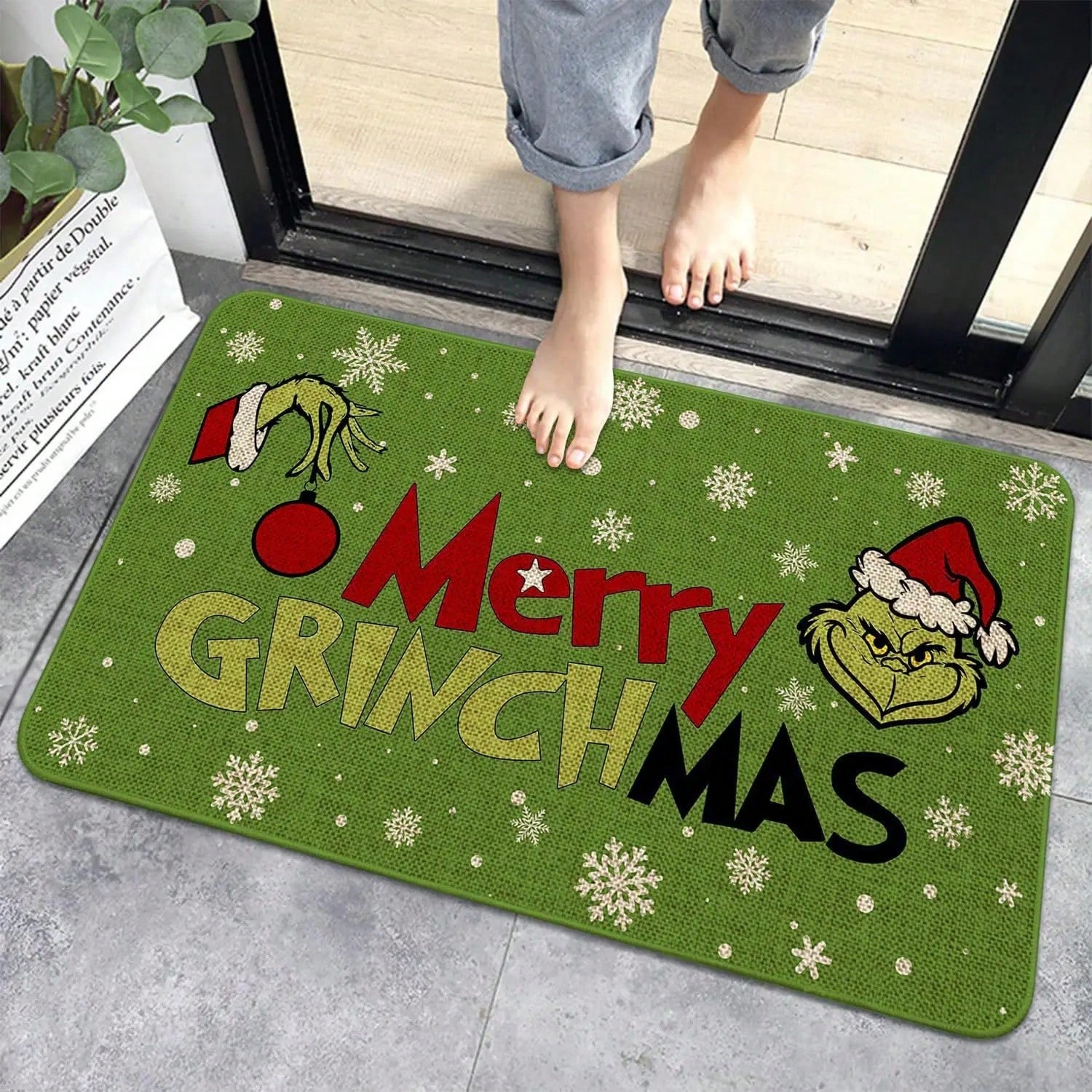 Home Made Bathroom Vanity - VIKAMA Christmas Festival Flannel Floor Mat