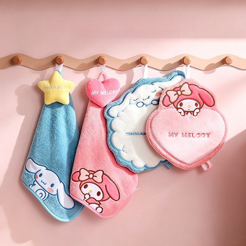 Home Bathroom Products - Anime Sanrio Cute Hanging Face Towel