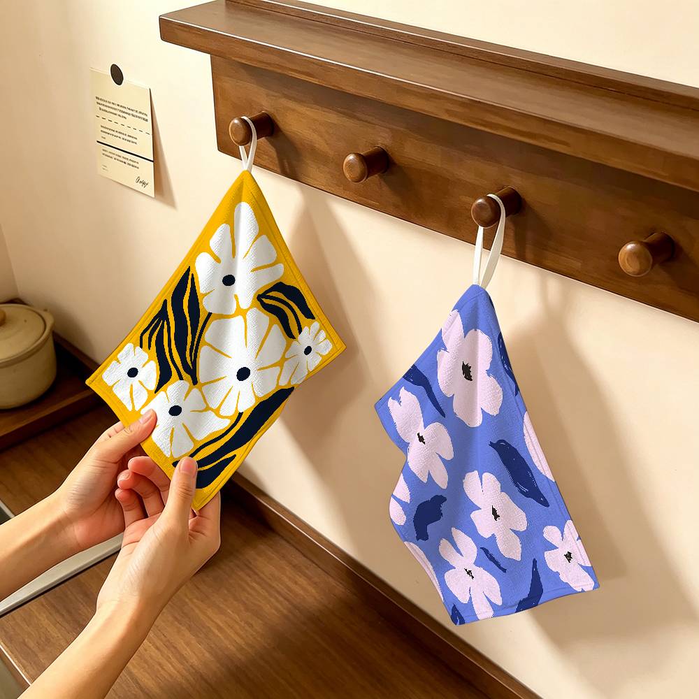 Home Kitchen Bathroom Marketing - Abstract Flower Market Polyester Cotton Hanging