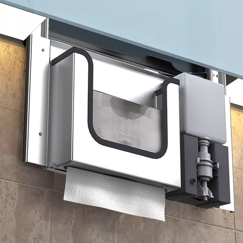 Home Bathroom Towel Dispenser - Stainless Steel Hidden Paper Towel Dispenser