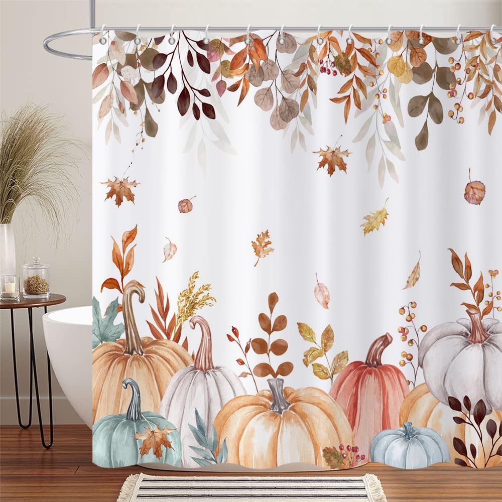 Fall Shower Curtain, Pumpkin M - огляд і ціна Home Bathroom Tub