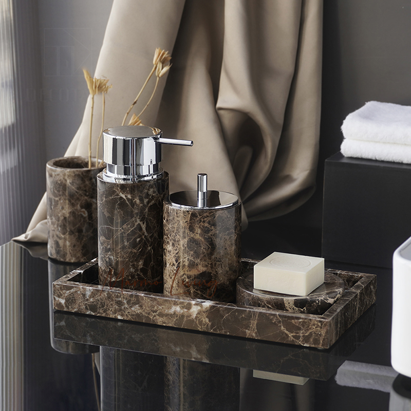 Emperador Dark Natural Marble  - огляд і ціна Zara Home Bathroom Set