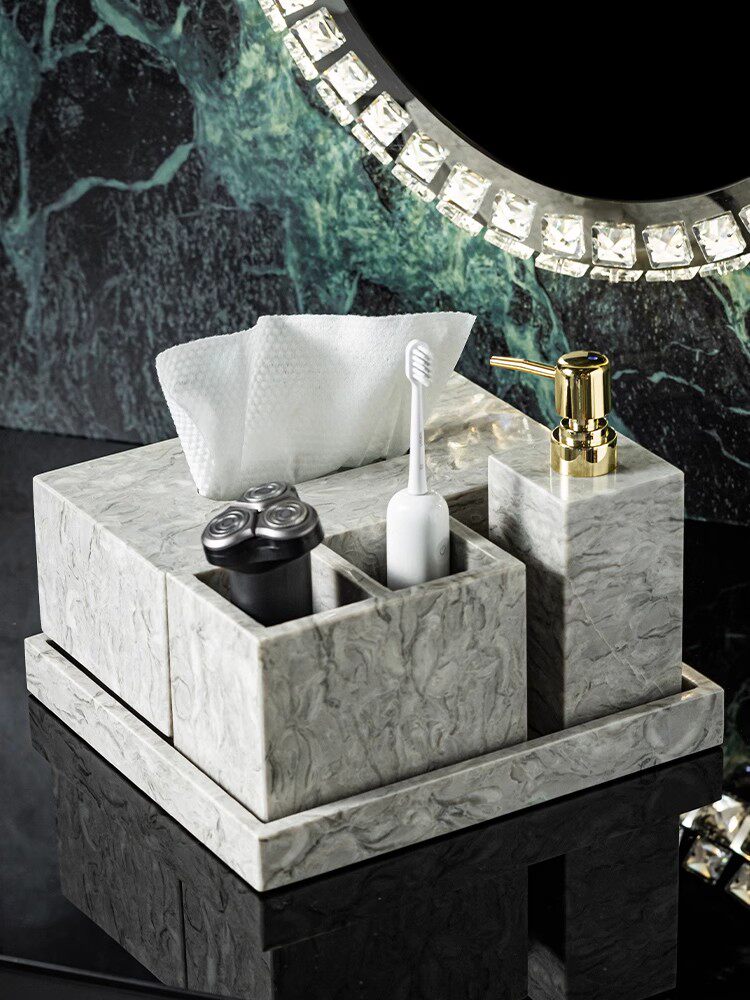 Luxury Marble Vanity Tray Set  - огляд і ціна Zara Home Bathroom Set