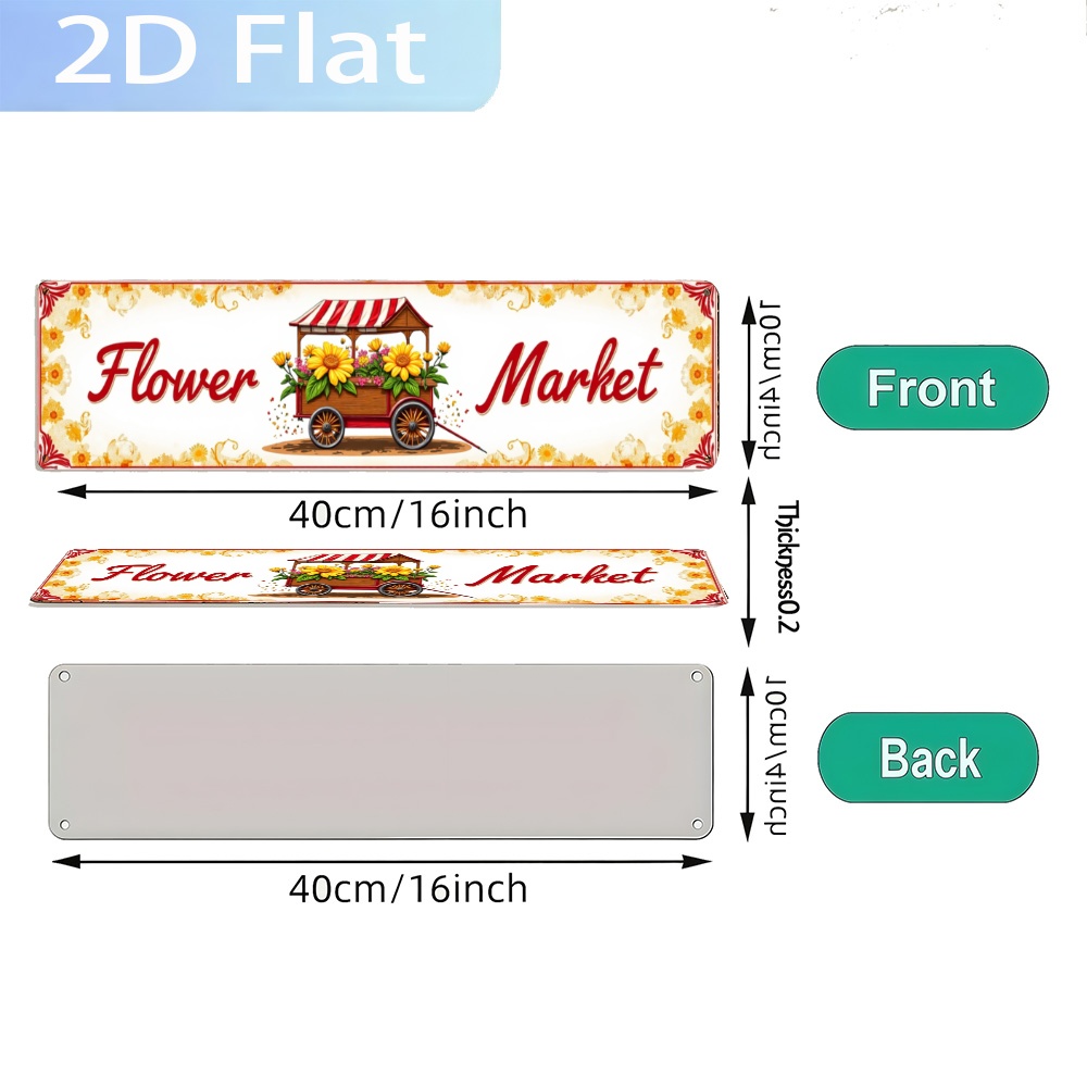 2D Flat, Vintage Sign 'Flower  - огляд і ціна Home Kitchen Bathroom Marketing