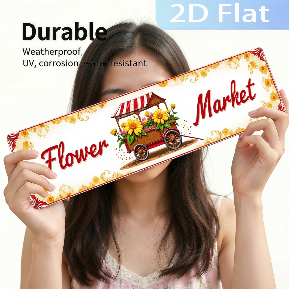 2D Flat, Vintage Sign 'Flower  - огляд і ціна Home Kitchen Bathroom Marketing