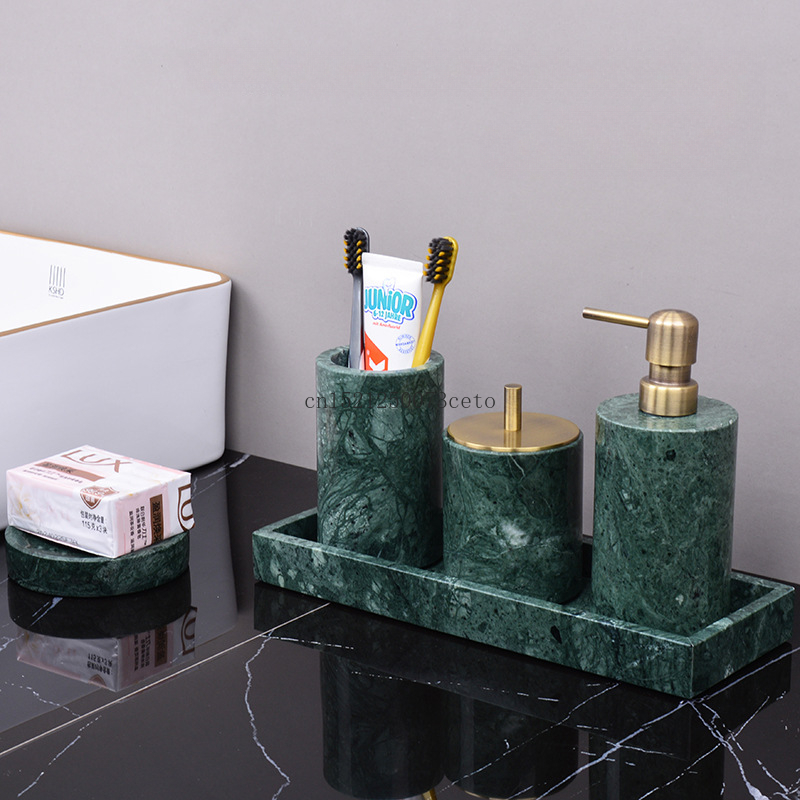 Nordic Green Marble Tray Bathr - огляд і ціна Zara Home Bathroom Set