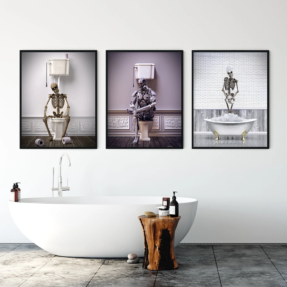Tub Skeleton Poster Print Bath - огляд і ціна Home Bathroom Tub
