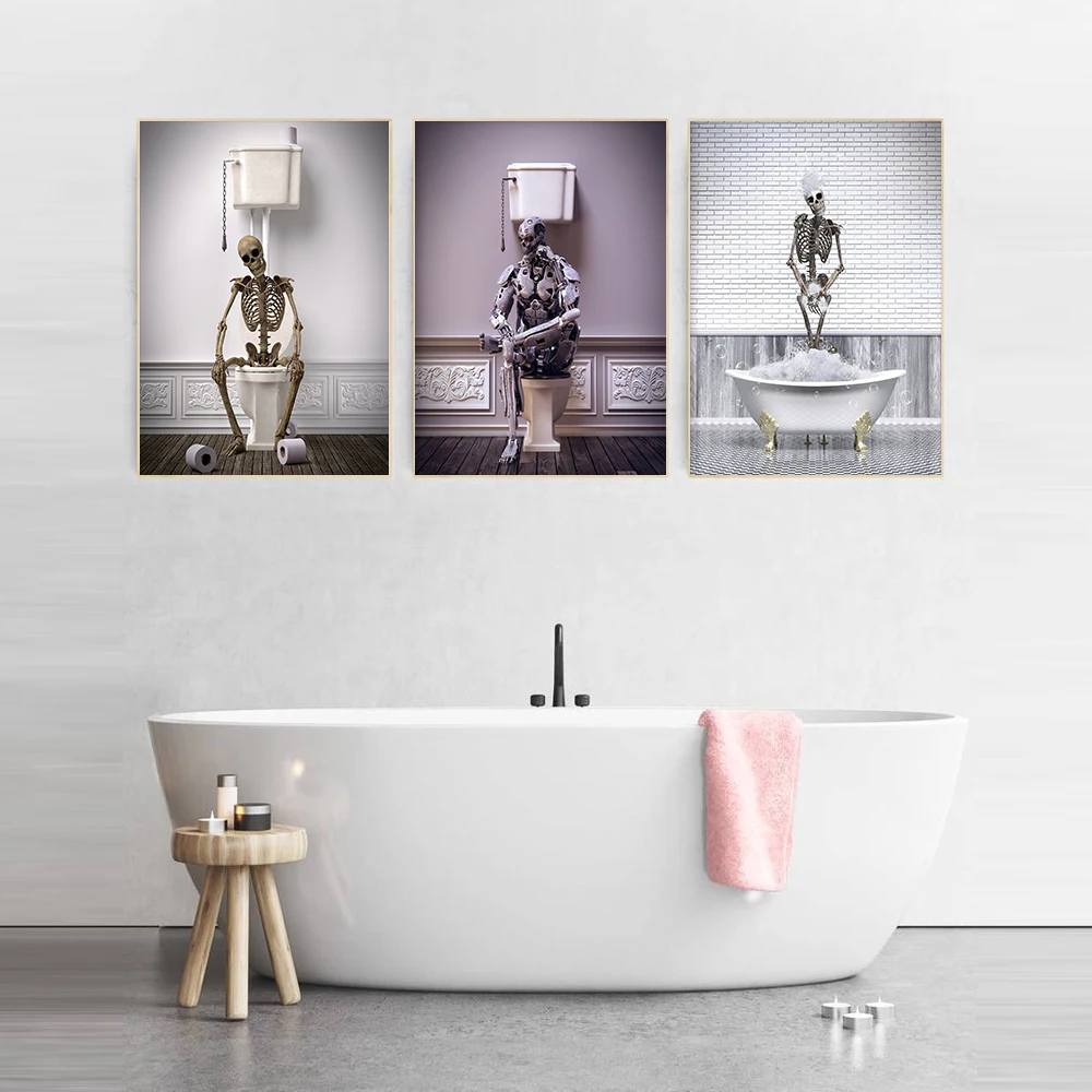 Tub Skeleton Poster Print Bath - огляд і ціна Home Bathroom Tub