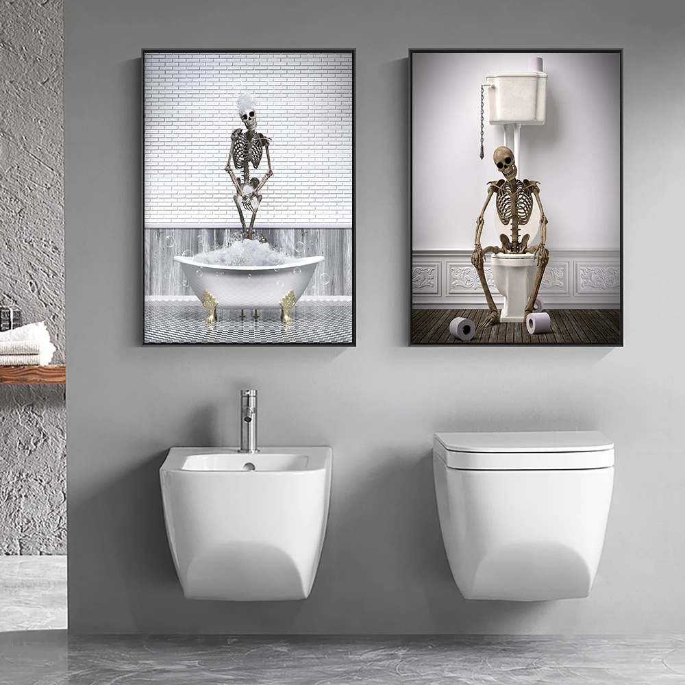 Tub Skeleton Poster Print Bath - огляд і ціна Home Bathroom Tub