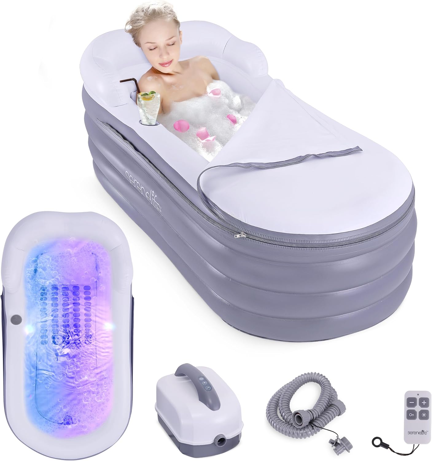 Spa Bathtub with Bubble Massag - огляд і ціна Bathtub Pillow Inflatable
