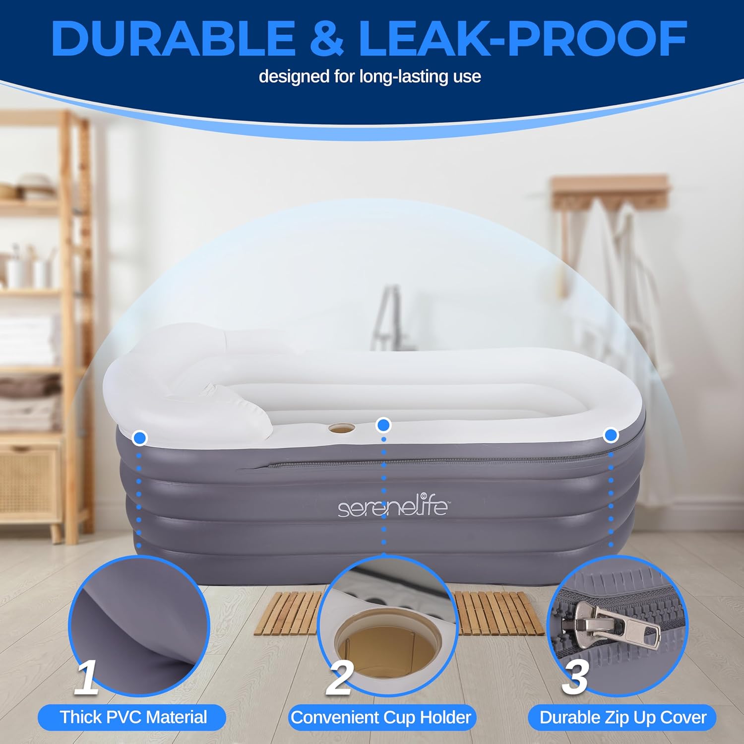 Spa Bathtub with Bubble Massag - огляд і ціна Bathtub Pillow Inflatable