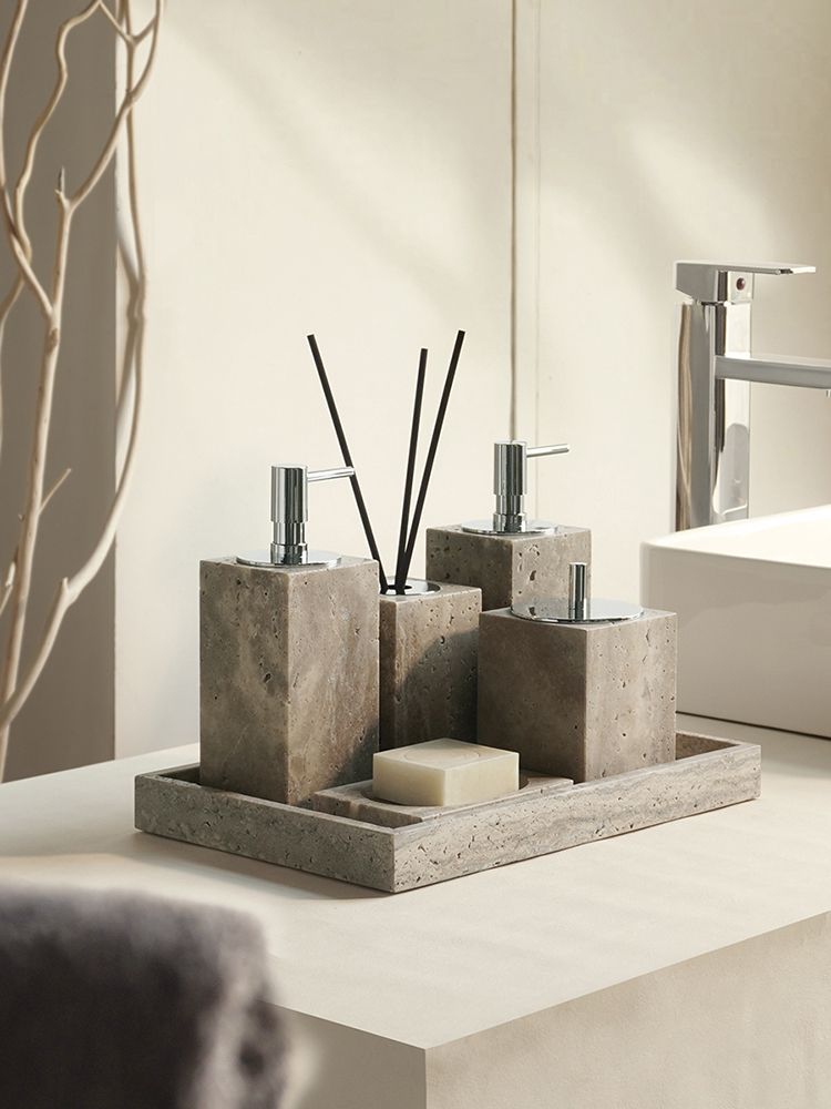 Travertino Grigio Bathroom Set - огляд і ціна Zara Home Bathroom Set