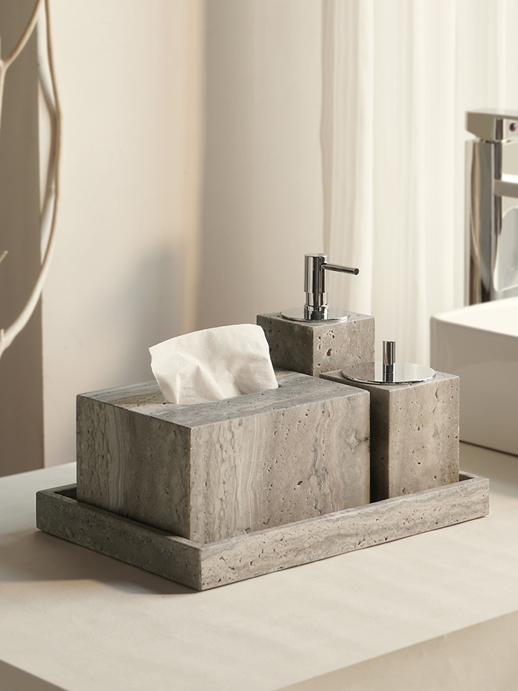 Travertino Grigio Bathroom Set - огляд і ціна Zara Home Bathroom Set