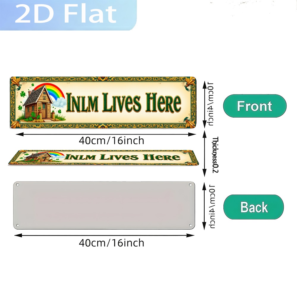 2D Flat, Vintage 'INLM Lives H - огляд і ціна Home Bathroom Name