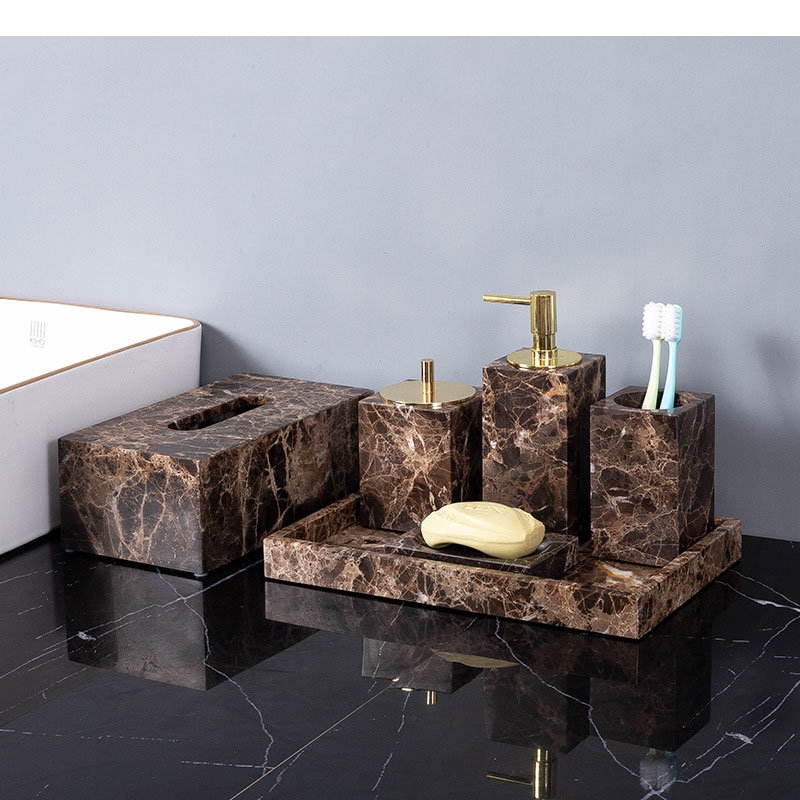 Natural Marble Bathroom Access - огляд і ціна Zara Home Bathroom Set