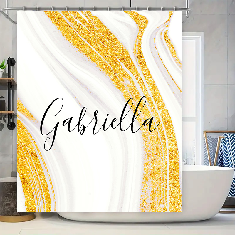 Gold Marble Shower Curtain Per - огляд і ціна Home Bathroom Name