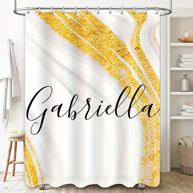 Gold Marble Shower Curtain Per - огляд і ціна Home Bathroom Name