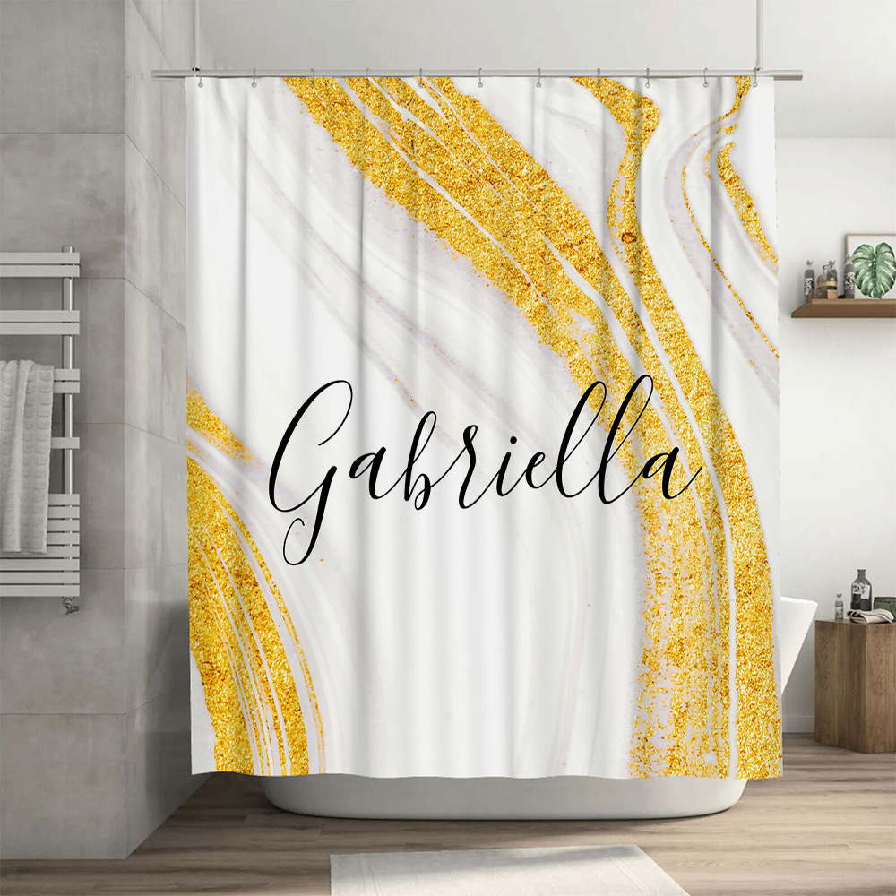 Gold Marble Shower Curtain Per - огляд і ціна Home Bathroom Name