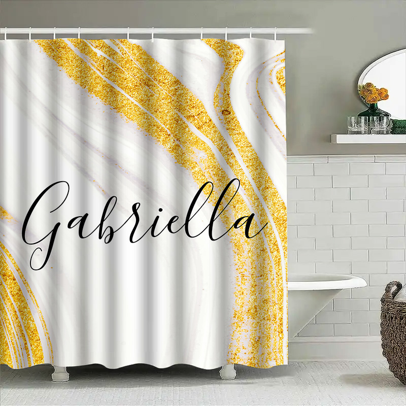 Gold Marble Shower Curtain Per - огляд і ціна Home Bathroom Name