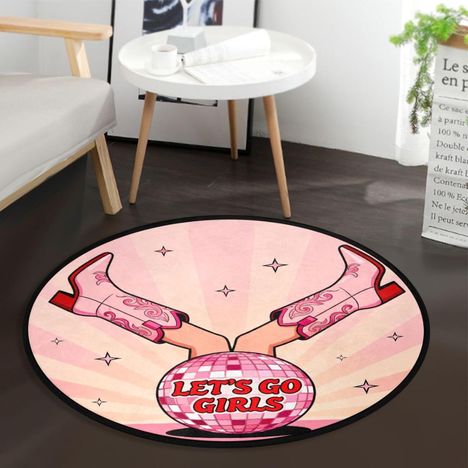 Round Fluffy Heels Rug Mat Gir - огляд і ціна Home Made Bathroom Vanity