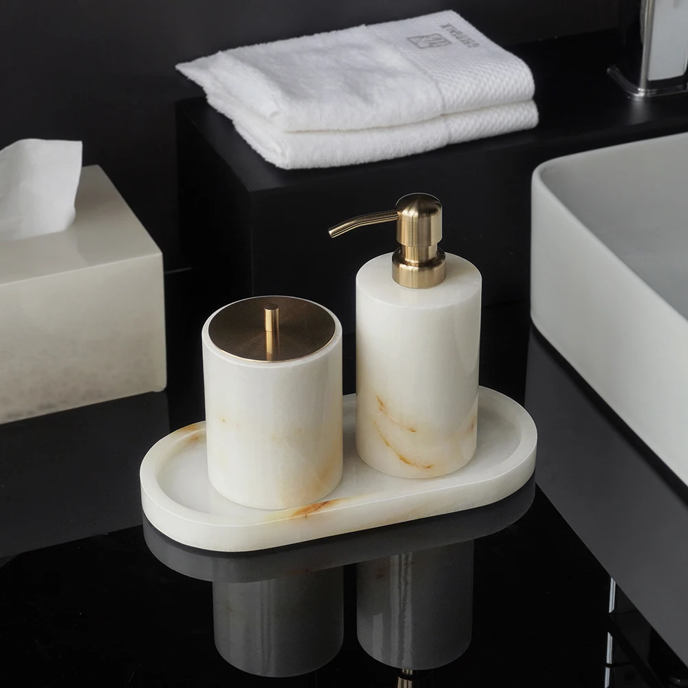White Onyx Natural Marble Bath - огляд і ціна Zara Home Bathroom Set