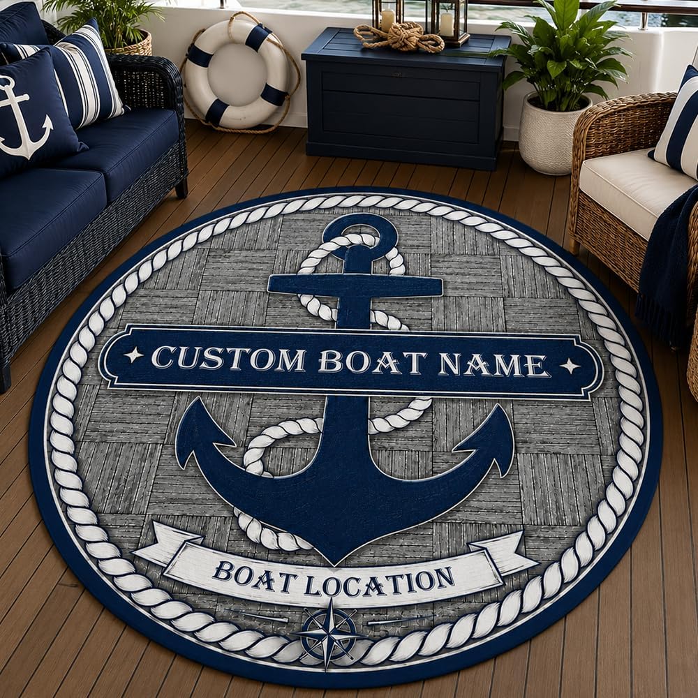 Custom Nautical Anchor Doormat - огляд і ціна Home Bathroom Name