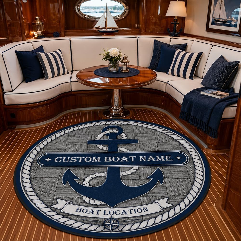 Custom Nautical Anchor Doormat - огляд і ціна Home Bathroom Name
