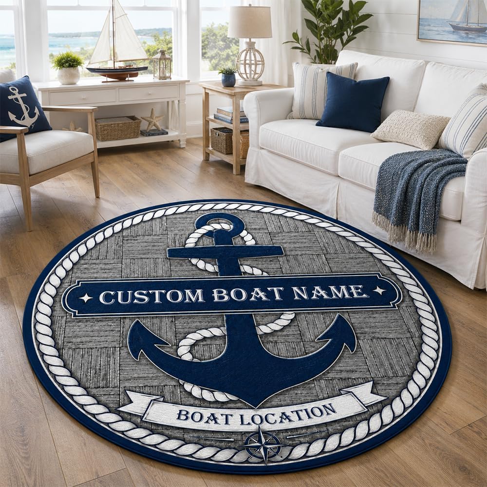 Custom Nautical Anchor Doormat - огляд і ціна Home Bathroom Name