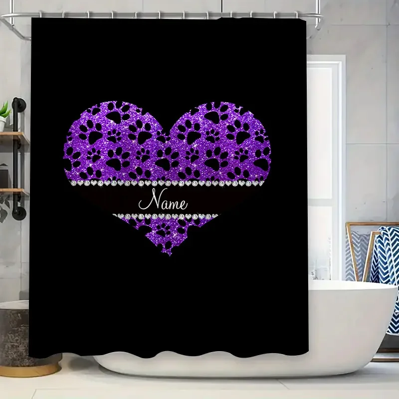 Purple Heart Shower Curtain Cu - огляд і ціна Home Bathroom Name