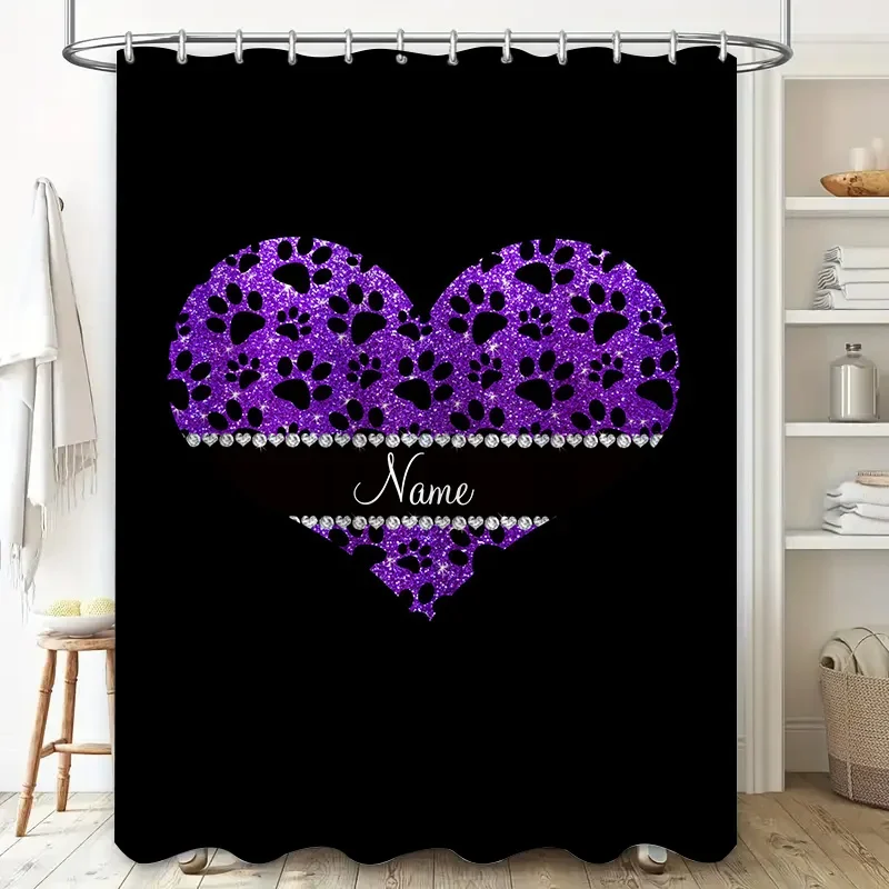 Purple Heart Shower Curtain Cu - огляд і ціна Home Bathroom Name