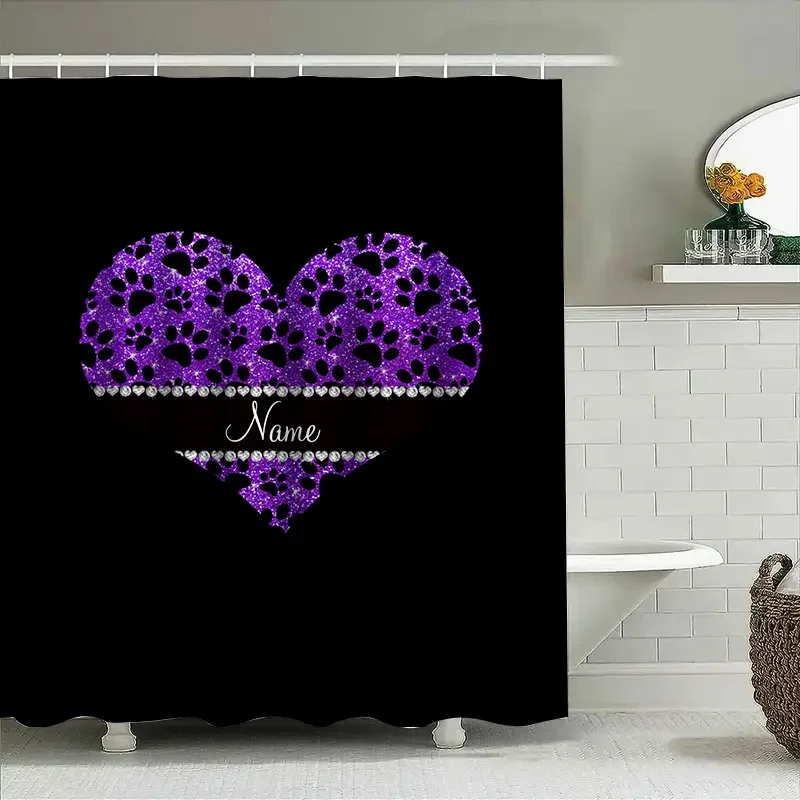 Purple Heart Shower Curtain Cu - огляд і ціна Home Bathroom Name