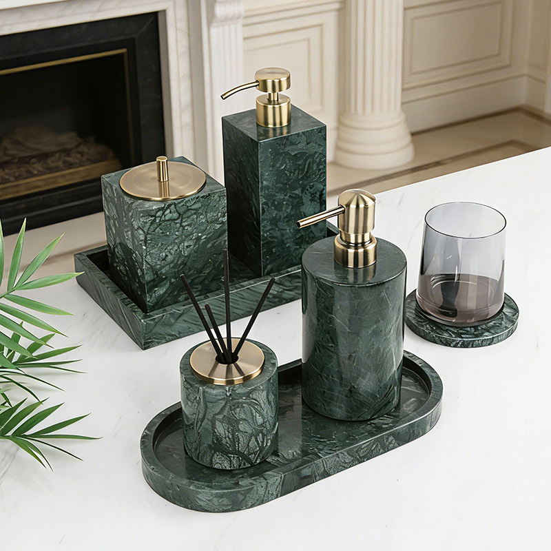 Light Luxury Marble-Patterned  - огляд і ціна Zara Home Bathroom Set