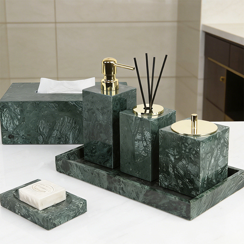 Light Luxury Marble-Patterned  - огляд і ціна Zara Home Bathroom Set