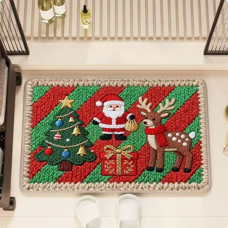VIKAMA Santa Reindeer Bath Mat - огляд і ціна Home Bathroom Tub