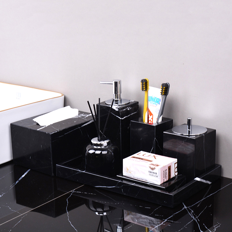 Black Marquina Natural Marble  - огляд і ціна Zara Home Bathroom Set