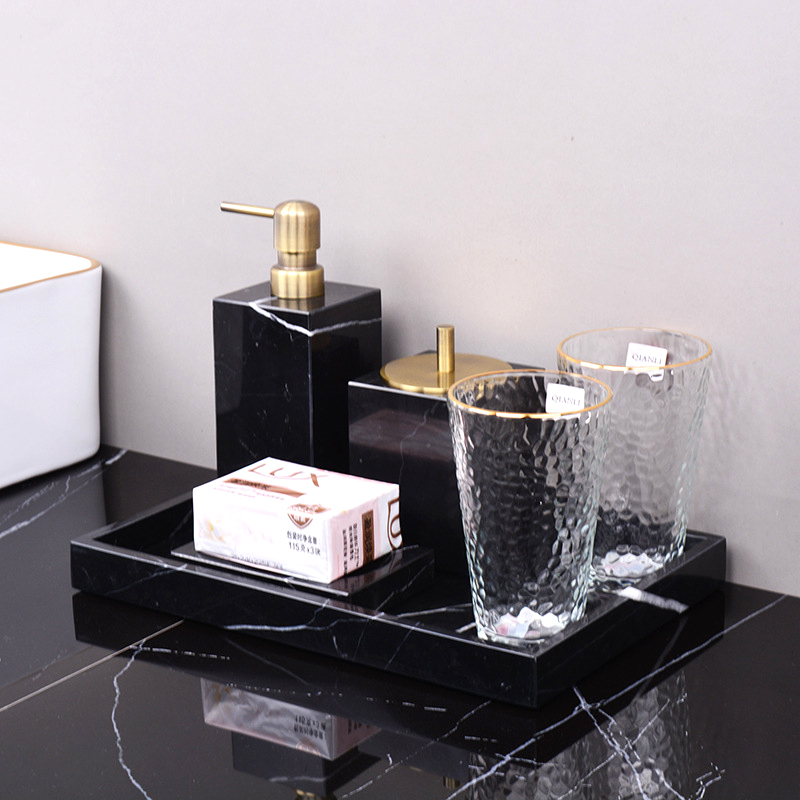Black Marquina Natural Marble  - огляд і ціна Zara Home Bathroom Set