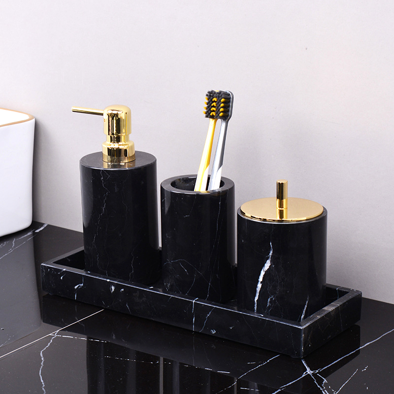 Black Marquina Natural Marble  - огляд і ціна Zara Home Bathroom Set