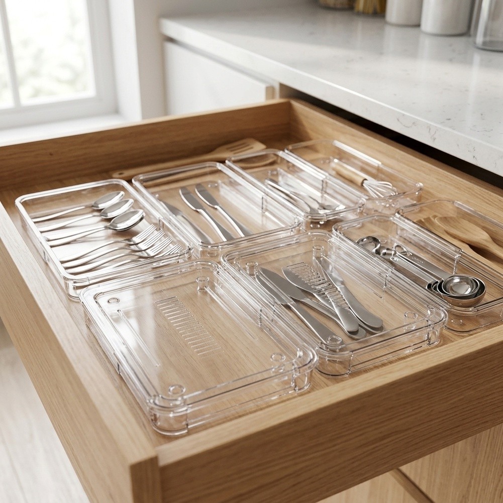 Clear Expandable Drawer Organi - огляд і ціна Home Made Bathroom Vanity